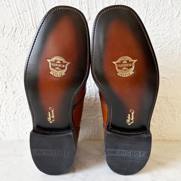 Vintage Florsheim Imperial Guardsman Boot Size 9 Brown Leather Monk Strap Unworn main image 7